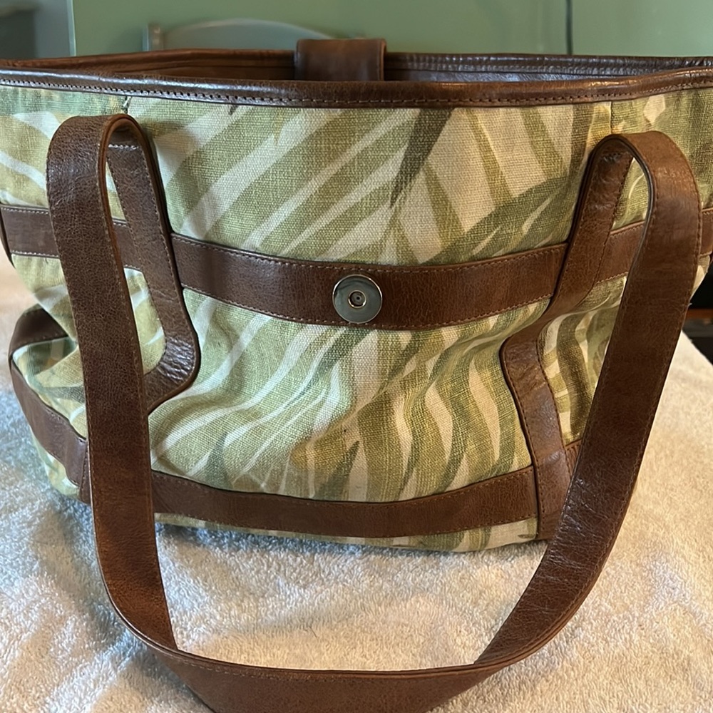 KaiaPeterka Leather and Fabric Handbag